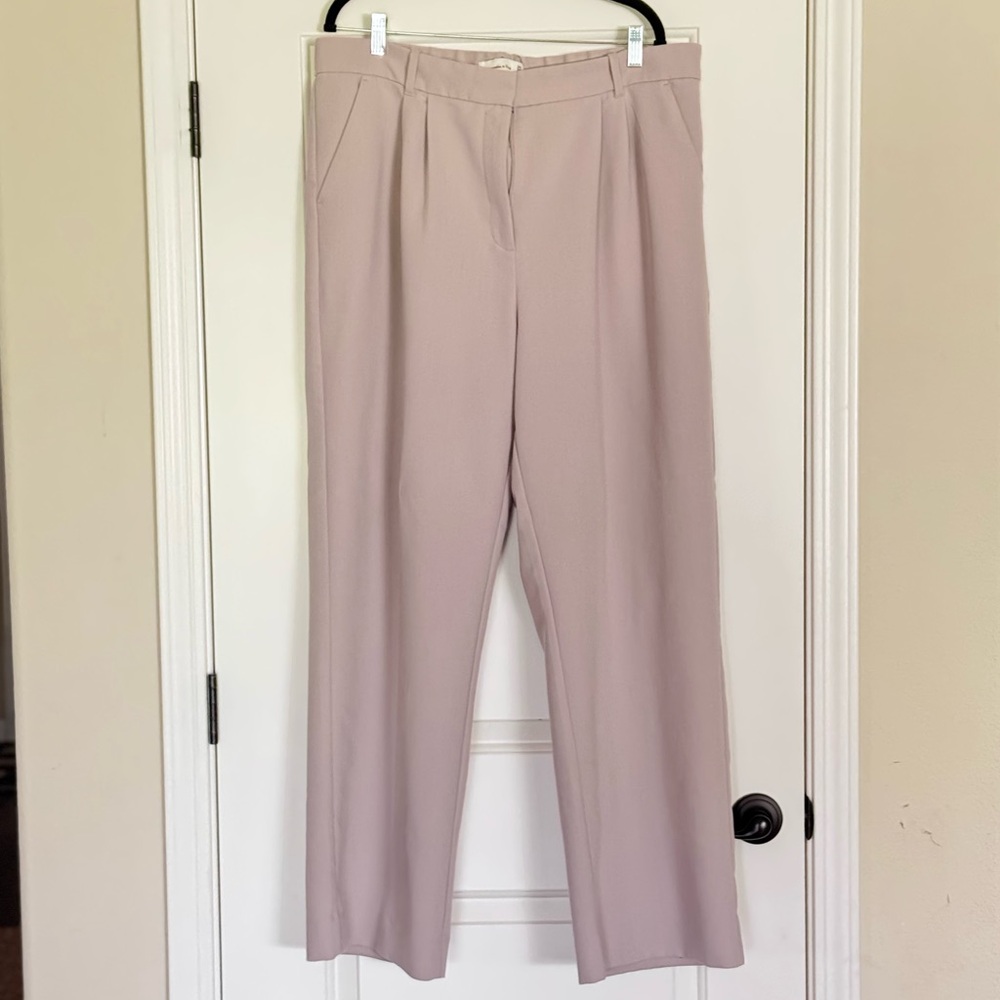 A&F Sloane Tailored Wide Leg Pant - Ivory